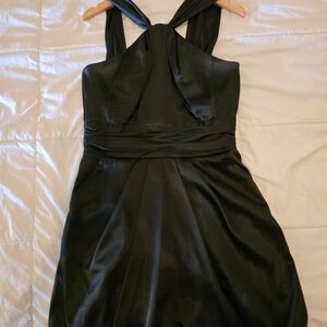 David's Bridal Strapless Black Dress